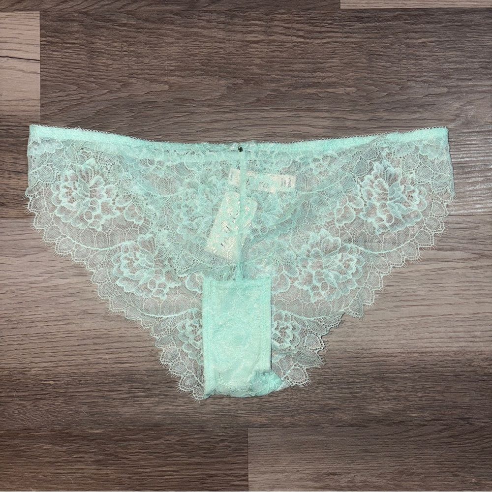 Soma Intimates Breathtaking Cheeky Lace Bikini Panties Brook Green Womens Medium